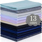 XSEINO 13 Rolls 8"x35" 1.4mm Thick Soft Felt Fabric Sheet 13 Assorted Black White Series Colors Felt Pack Pastel Felt Sheets for DIY Craft Sewing Squares Nonwoven Patchwork
