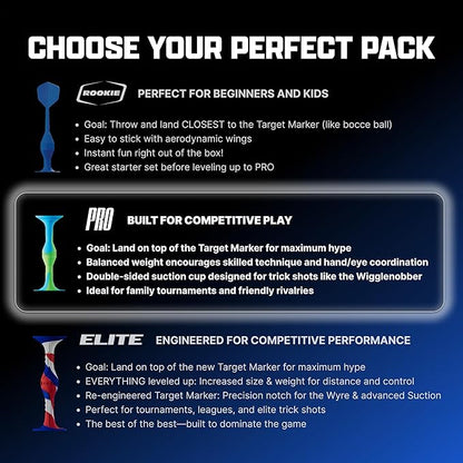 Popdarts PRO Pack Game Set (Rizzle) - Indoor, Outdoor Suction Cup Throwing Game - Competition with a POP