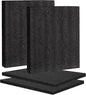 4 Pcs Black Polyurethene Foam Sheets,2 Sizes Cuttable Packing Foam Block Foam Padding for Packing and Crafts,Toolbox Storage(12 x 16 x 1 in,12 x 16 x 0.5 in)