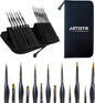 Miniature Paint Brushes Set of 13, Detail Brushes for Acrylic, Oil, Watercolor, Nail Art, Mixed Media Art, Model Painting, Miniature Painting, Face & Fantasy Art, Paint by Numbers Kit