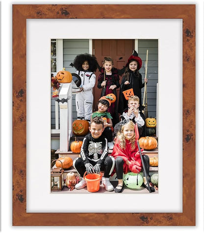 8x10 Mat Bevel Cut for 5x8 Photos - Acid Free White Precut Matboard with Backing Board and Crystal Clear, Self Seal Photo Mat Bag - for Pictures, Photos, Framing - 4-ply Thickness