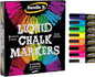 Bandle B. Chalk Markers - 8 Vibrant, Erasable, Non-Toxic, Water-Based, Reversible Tips. For Glass or Chalkboard Markers for Businesses, Restaurants, Liquid Drawing Chalk (Vibrant 6mm)