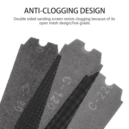 SCOTTCHEN Drywall Sanding Screen Mesh Sheet 4-3/16" x 11-1/4" Grit #80,120,220-18pcs