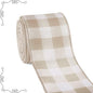 Burlap Ribbon Wired, Farmhouse Buffalo Plaid Ribbon Rustic Fabrics for Gifts Wrapping DIY Crafts Floral Bows Wreath Making Party Supplies Holiday Home Decoration, 2.5 Inch x 10 Yards