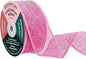 Mandala Crafts Pink Burlap Wired Ribbon 1.5 Inches Wide Jute Ribbons for Crafts - 10 Yds Roll Rustic Burlap Wrap Trim Ribbons for Wreaths Bows Party Decoration