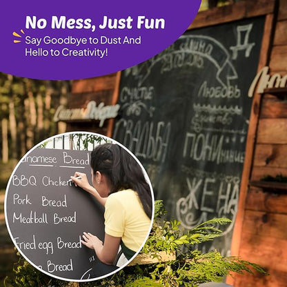 kedudes White Chalk - Chalkboard Chalk for Classrooms and Home - 24 Sticks of Dustless Chalk - Smooth Writing, Easy Cleanup - Suitable for Kids, Teachers, and Creative Spaces - 2 Boxes