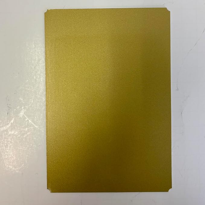 Blank Metal Plates for Laser Engraving - 4 Pack | Aluminum Sheets 0.020" Thick | CO2, Diode, Fiber Laser Compatible | Multiple Sizes & Colors (Gold (engraves black), 1.5x3 inch)