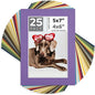 Mat Board Center, Pack of 25, 5x7 for 4x6 Mixed Color Mats - Acid Free, 4-ply Thickness, White Core - for Pictures, Photos, Framing