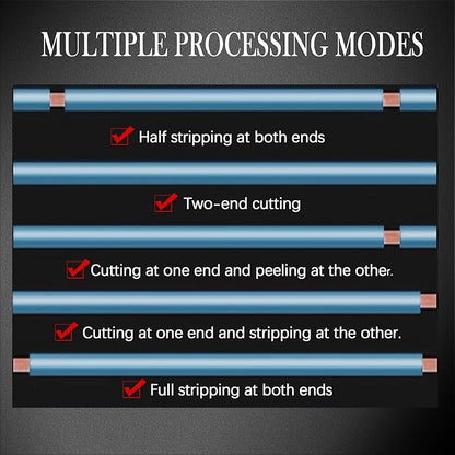 Automatic Wire Stripper Machine, Computer Wire Peeling, Electronic Wire Cutting Machine, Cable Cutting 110V, Multi-Function Button, Touchscreens, 0.5-30mm Stripping Length