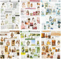 6Pcs Girl Sticker Book Set, Pre-Cut Scrapbook Kits for Journal Supplies DIY Crafting Planner, with Organizer
