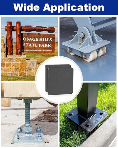 Rocaris 2 Pcs 8 x 8 x 1/2 Inch A36 Steel Plate Hot Rolled, Weldable Steel Sheet Metal for Auto Body Repair, DIY Projects, Industrial Support