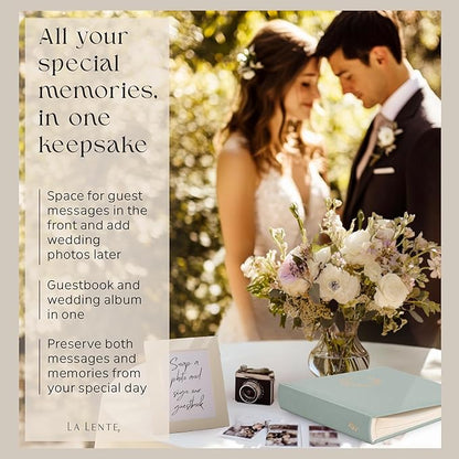 Premium Scrapbook Album – Photo Album with Writing Space – 100 Pages for Multiple Sizes 4x6, 5x7, 6x8, 8x10 – Holds 500 Photos – Wedding, Baby, Travel & Family Memories