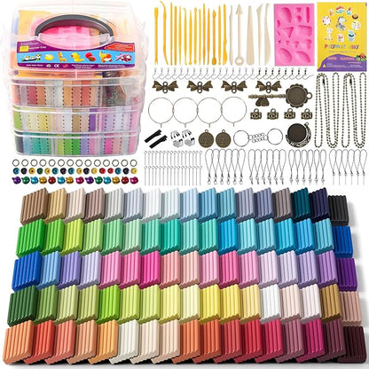 Polymer Clay 85 Colors, Modeling Clay for Kids, Oven Bake Molding Clay Kit,DIY Starter Kits with Sculpting Tools and Accessories, Art and Craft Gifts for Kids and Adults.