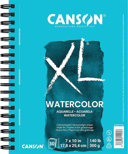 Canson XL Series Mixed Media and Watercolor Paper Pads, 9x12 in 60 Sheets and 7x10 in 30 Sheets