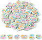 60Pcs Christian Inspirational Mini Eraser Back to School Inspirational Faith Over Fear Pencils Erasers Colorful Sun Bee Flowers 3D Desk Puzzle Erasers Pet for Student Back to School Supplies