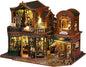 DIY Book Nook Kit - DIY Miniature Dolls House Kit with Furniture and LED Light, 3D Puzzle Wooden Art Bookends, Model Kits for Adults to Build (Twilight Bookstore)