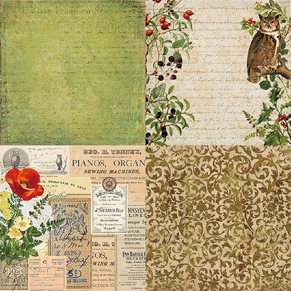 YASMEN Scrapbook Paper Pad 6x6, Vintage Patterned Cardstock, Single-Sided Decopodge, DIY Decorative Craft Paper, Scrapbooking Junk Journal Gift Card Making Supplies - 24 Sheets
