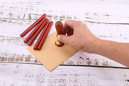 Yoption 15 Pieces Glue Gun Sealing Wax Sticks for Wax Seal Stamp, Great for Wedding Invitations, Envelopes, Cards, Christmas Gift Ideas, Wine Packages (Wine Red)