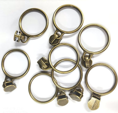 Leekayer #5 Antique Brass Metallic Nylon Coil Zippers by The Yard Bulk 10 Yards Beige Zipper Tape with 25pcs Antique Brass Ring Pull Sliders for DIY Sewing Tailor Craft Bag(Beige)
