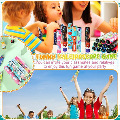 60 Pcs Classic Kaleidoscope Educational Kaleidoscope Toy Return Gift Vintage Educational Toys Party Bag Fillers School Classroom Prizes for Adult Teen Party Carnival Prize, Random Style (Cute Style)