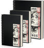 2PACK 5.5x8.5 and 1Pack 9 x 11 inches Hardcover Sketch Book，3 Pack 80-Sheets (68lb/100gsm)，Double-Sided Hardbound Sketchbook, Spiral Bound,Acid Free Painting Art Paper for Kids and Adults