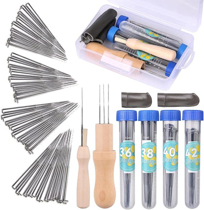 82PCS Needle Felting Tools, Needle Felting Needles, 4 Sizes Felting Needles with Needle Bottle Felting Tool Holders, Complete Needle Felting Supplies for Beginner Professional