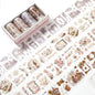 4 Rolls Pre-Cut pet Flower Tape Stickers Flower Vintage Stickers Decorative Tape Aesthetic Stickers for Journaling, Scrapbook Supplies