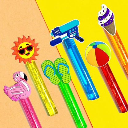 Pool Party Favors,24Pcs Summer Bubble Wands for Kids,Beach Bubble Wand for Pool Birthday Party Supplies,Classroom Prizes Pinata Goodie Bag Stuffers Gift