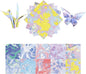 Origami Paper Kit 50 Sheets 6 Inch Square Double Sided Color 10 Vivid Japanese Washi Colors for Hand Crafts Origami Paper Arts Creativity.Watercolor Texture