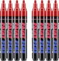 Red Paint Pens Paint Markers - 8 Pack Permanent Quick Dry Waterproof Marker Pens for Rocks Wood Fabric Plastic Canvas Glass Mugs Metal Tire Stone