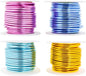 Mandala Crafts 8 Gauge Anodized Aluminum Craft Wire for Jewelry Making - 128 FT Colored Flexible Pastel Wire - Bendable for Bonsai Armature Crafting Sculpting