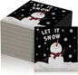 60 Pcs Snowman Cocktail Paper Napkins 6. 5 x 6. 5 Inches Disposable Paper Napkins Dessert Beverage Napkin for Decoupage Luncheon Napkin for Party Wedding Birthday