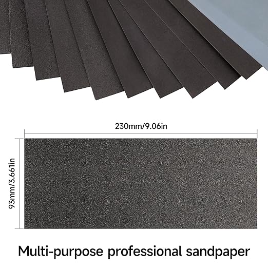 Sandpaper 120 Grit, Wet Dry Sanding Sheets 9 x 3.6 Inch for Wood Furniture Finishing, Metal Sanding and Automotive Polishing,21 -Sheet