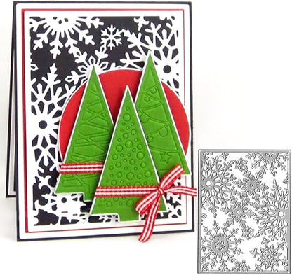 Metal Cutting Dies DIY Merry Christams Embossing Stencil Template Scrapbooking Card Making Mold Photo Album Arts Crafts Tools (Christmas Snowflake-9.8x13cm)