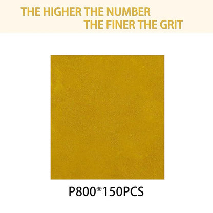 150PCS 800 Grit Gold Sanding Discs, 5-Inch 8-Hole Sandpaper for Random Orbital Sander, for Automotive or Woodworking
