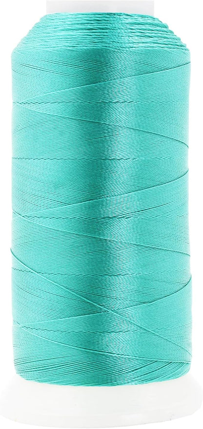 Mandala Crafts Turquoise Heavy Duty Thread -1500 Yds Tex 70 Thread for Sewing Drapery Jeans Leather Hair - Bonded Polyester Thread Outdoor Marine Upholstery Threads