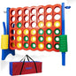 Oversized 4 in a Row Connect Game+Waterproof Carry Bag,Included-4 ft X 3.5 ft Tall,4-to-Score Jumbo with 44 Pieces Rings&Drink Holder,48” Super Size-Indoor&Outdoor Giant 4 Game for Kids&Adults