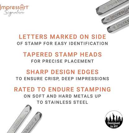 ImpressArt - Star Design Metal Stamp, Jewelry Making for Metalsmiths Tools, DIY Arts & Crafts Lovers (2.5mm)