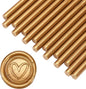 Yoption 15 Pieces Antique Gold Glue Gun Sealing Wax Sticks for Wax Seal Stamp, Great for Wedding Invitations, Envelopes, Cards, Christmas Gift Ideas, Wine Packages (Antique Gold)