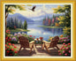 Artvxeay Cross Stitch Kits Stamped Full Range of Embroidery Kits for Beginners Adults 11CT Pattern Stitch Embroidery Kits Needlepoint Kits DIY - (Tea Break 16x20 inch)