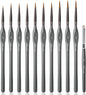 Golden Maple Miniature Paint Brushes Drybrush-10pcs Model Detail Paint Brush Set, Small Fine tip Brushes for Acrylic, Watercolor & Paint by Number, Figurine