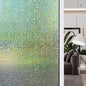 HIDBEA 3D Window Privacy Film - Rainbow Decorative Clings, Heat Control Vinyl Glass Tint, Mosaic Patterns - 17.5 x 78.7 Inches