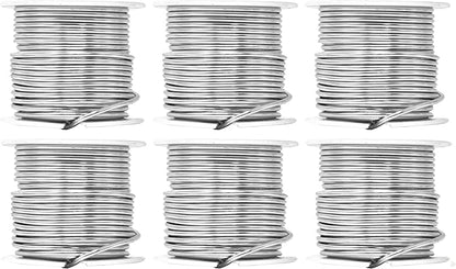 Mandala Crafts 12 Gauge Anodized Aluminum Craft Wire for Jewelry Making - 276 FT Colored Flexible Silver Combo Wire - Bendable for Bonsai Armature Crafting Sculpting