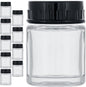 Master Airbrush (Pack of 10) TB-001 Empty 3/4 Ounce (22cc) Glass Jar Bottles with Plastic Lids - Replacement Jars, Paint Storage Bottles - Jars Screw Into Siphon Feed Airbrush Lid Adaptor Assemblies