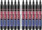Black Paint Pens Paint Markers - 12 Pack Permanent Quick Dry Waterproof Marker Pens for Rocks Wood Fabric Plastic Canvas Glass Mugs Metal Tire Stone