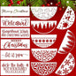 Christmas Stencils for Painting on Wood 12” Christmas Doormat Stencil Xmas Holiday Stencils for Crafts Door Mats Porch Door Decor