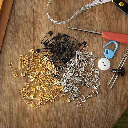 1000PCS Safety Pins, 0.75In/19mm Small Fastening Pins, Rust Resistant Nickel Plated Steel Set for Crafting, Sewing, Jewelry Making Fabric, Rimming Fastening Clip Button for Garment Hang Tag (Black)