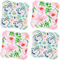 Paper Napkins 80 Pack 2 Ply Floral Beverage Luncheon Dinner Paper Napkins Flower Print Disposable Napkins for Wedding Anniversary Celebrations, 6.5X6.5 Inches Folded