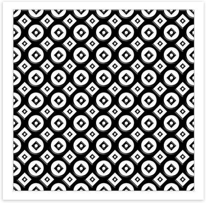 CHGCRAFT Circle Square Polymer Clay Texture Sheets Geometric Silicone Texture Stamp Clay Texture Mat Modeling Pattern Pad Sheets for Jewelry and Earrings Tools, 5.5x5.5 inch