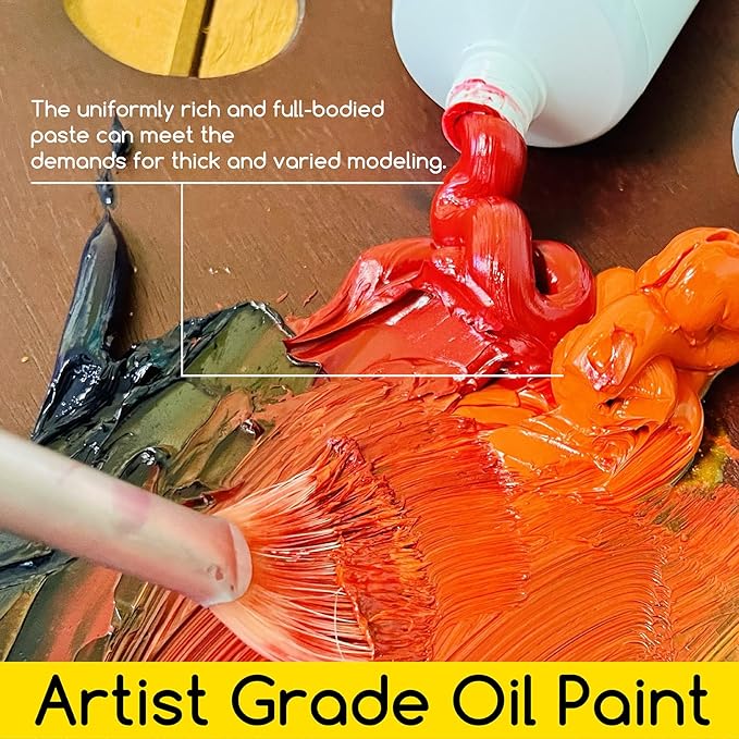 MEEDEN Artist Grade Oil Paint: Medium Yellow - 60ml/2oz Tube - Professional Art Paints for Canvas Painting